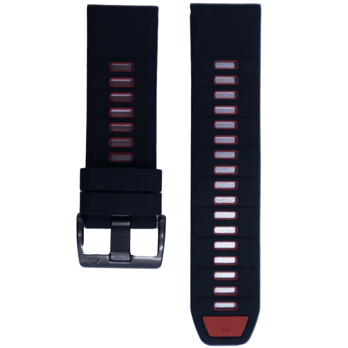 F8BK.22.0106-PULSO SILICONA GM. NEGRO  CON ROJO # 26