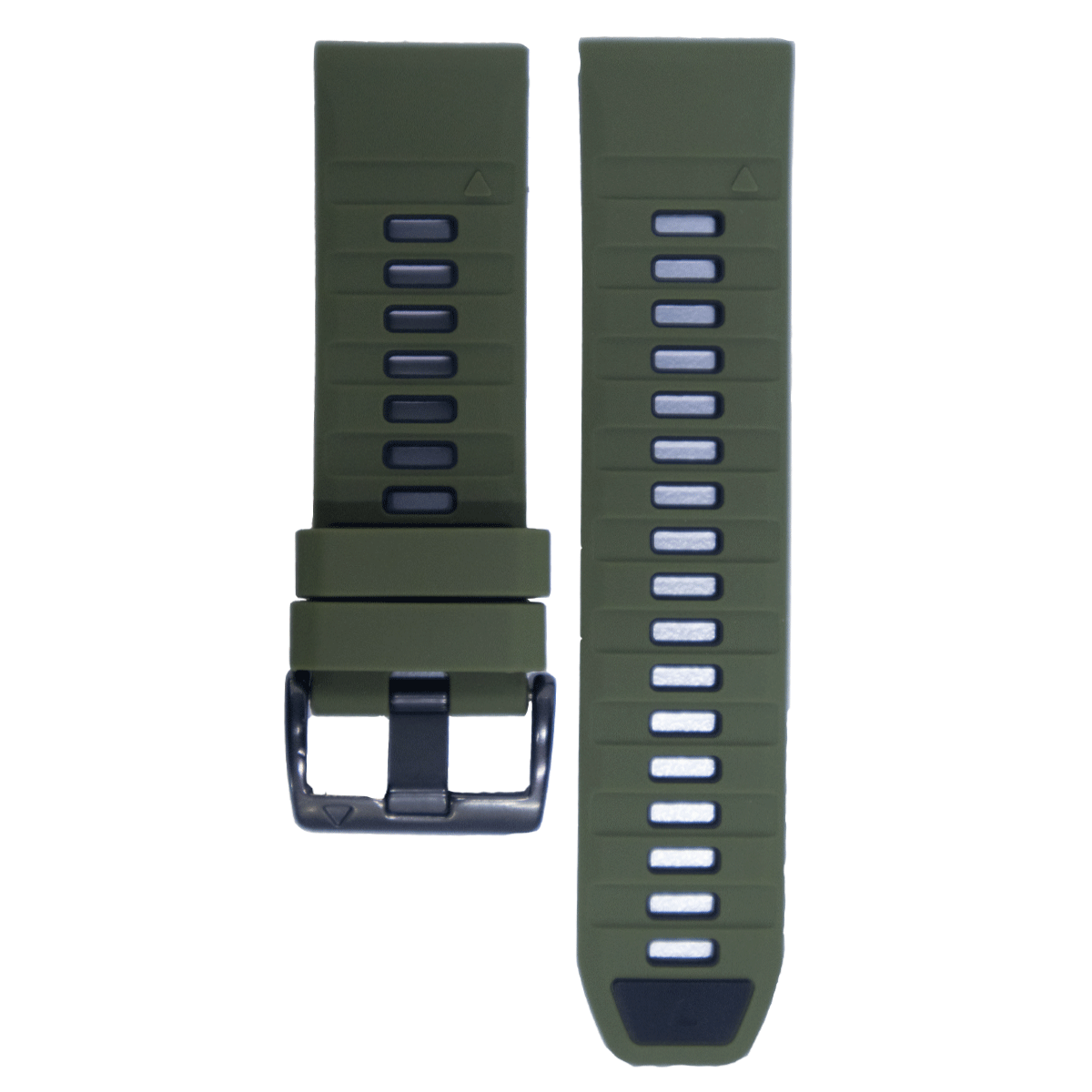 F8BK.22.1101-PULSO SILICONA GM. VERDE MILITAR CON NEGRO  # 22