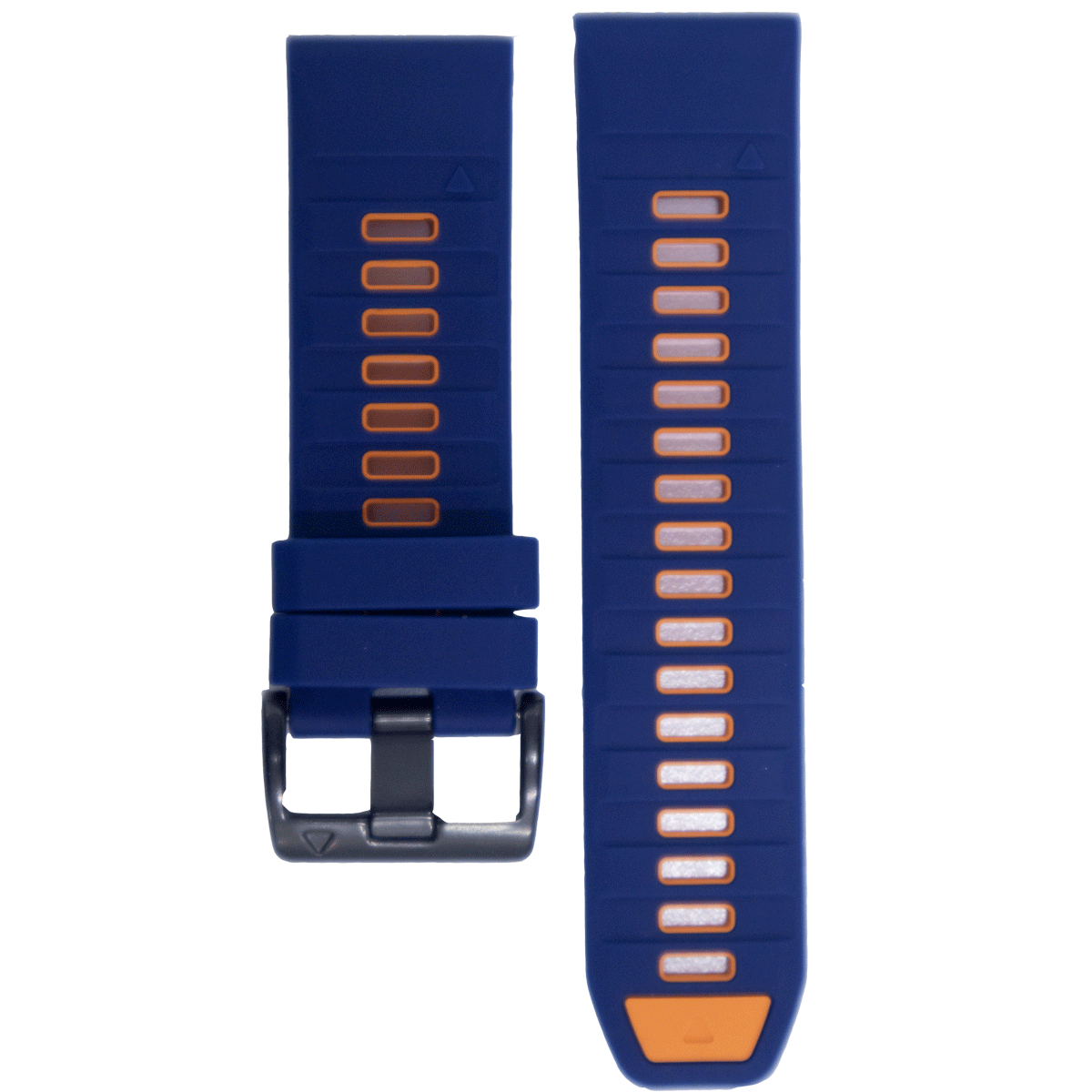 F8BK.22.1619-PULSO SILICONA GM. AZULOSCURO CON NARANJA #22