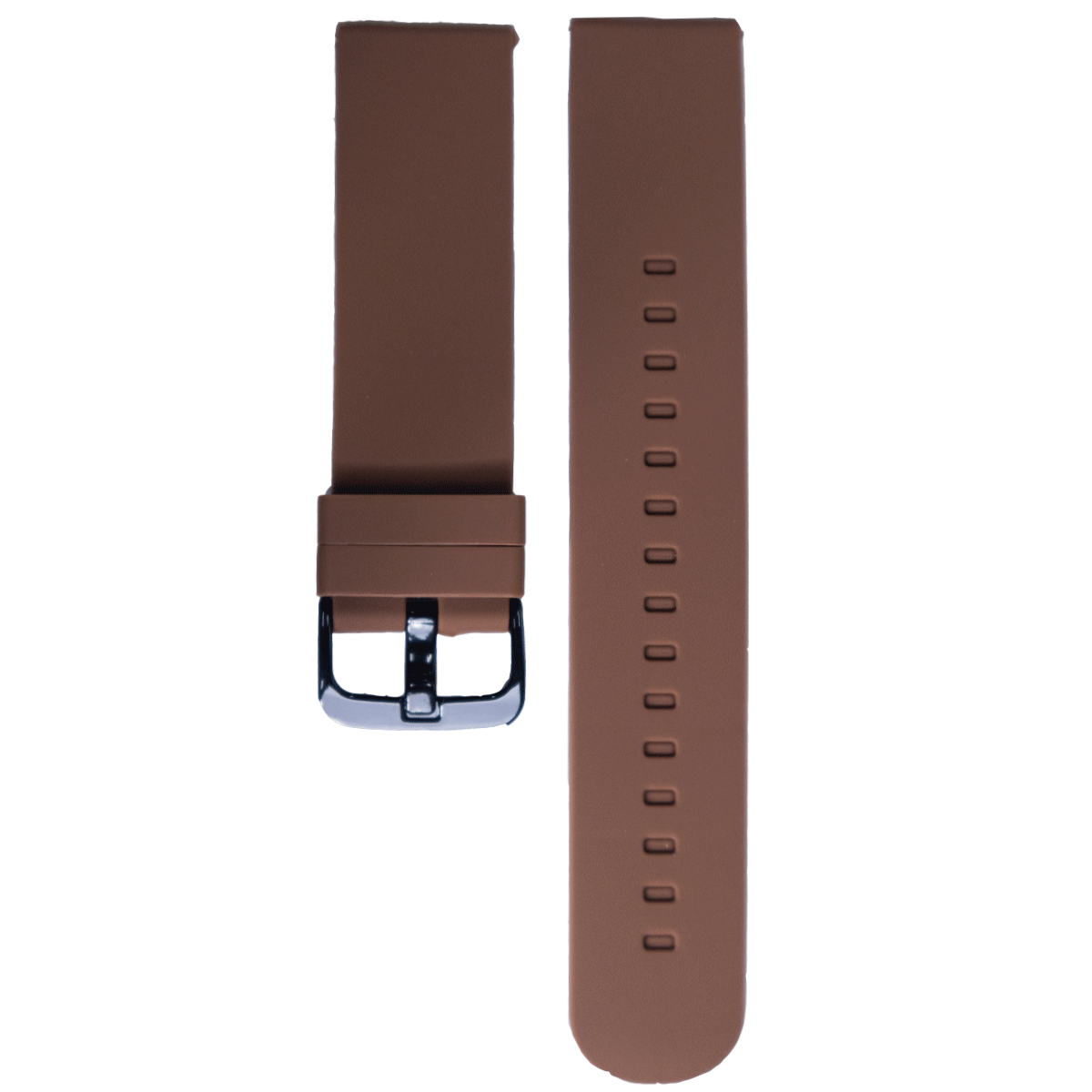 G90BK.18.2-PULSO SILICONA CON PASADOR  MARRON #18