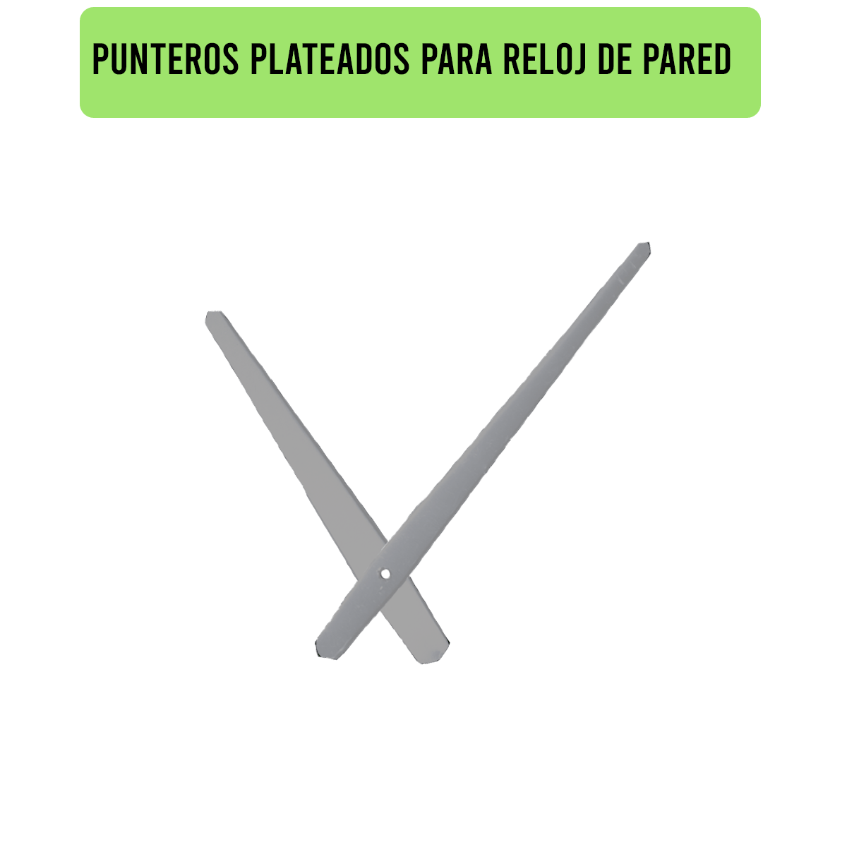 1604S-18X14-PUNTEROS PARA RELOJ DE PARED PLATEADOS DIM. 18X14 CMS