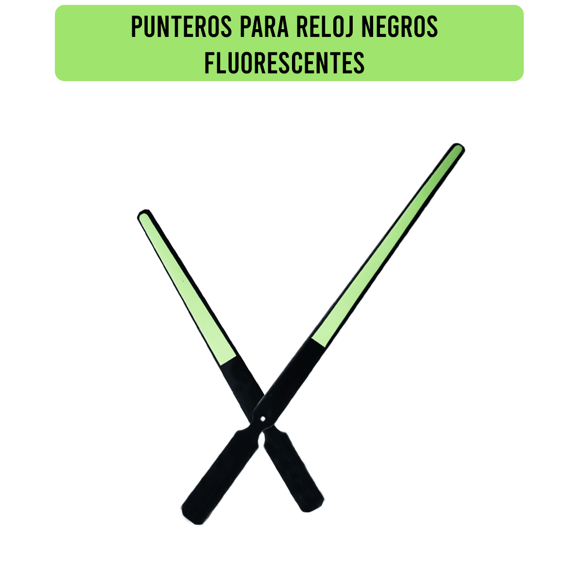 1853BKF-39X31-PUNTEROS PARA RELOJ NEGROS FLUORESCENTES DIM. 39X31 CMS