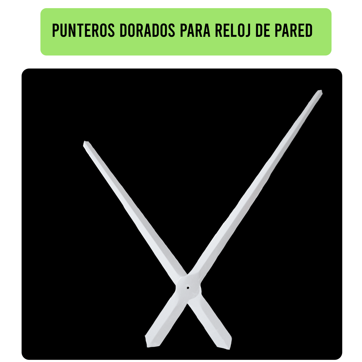 3446WE-39X31-PUNTEROS PARA RELOJ DE PARED BLANCOS DIM. 39X31 CMS