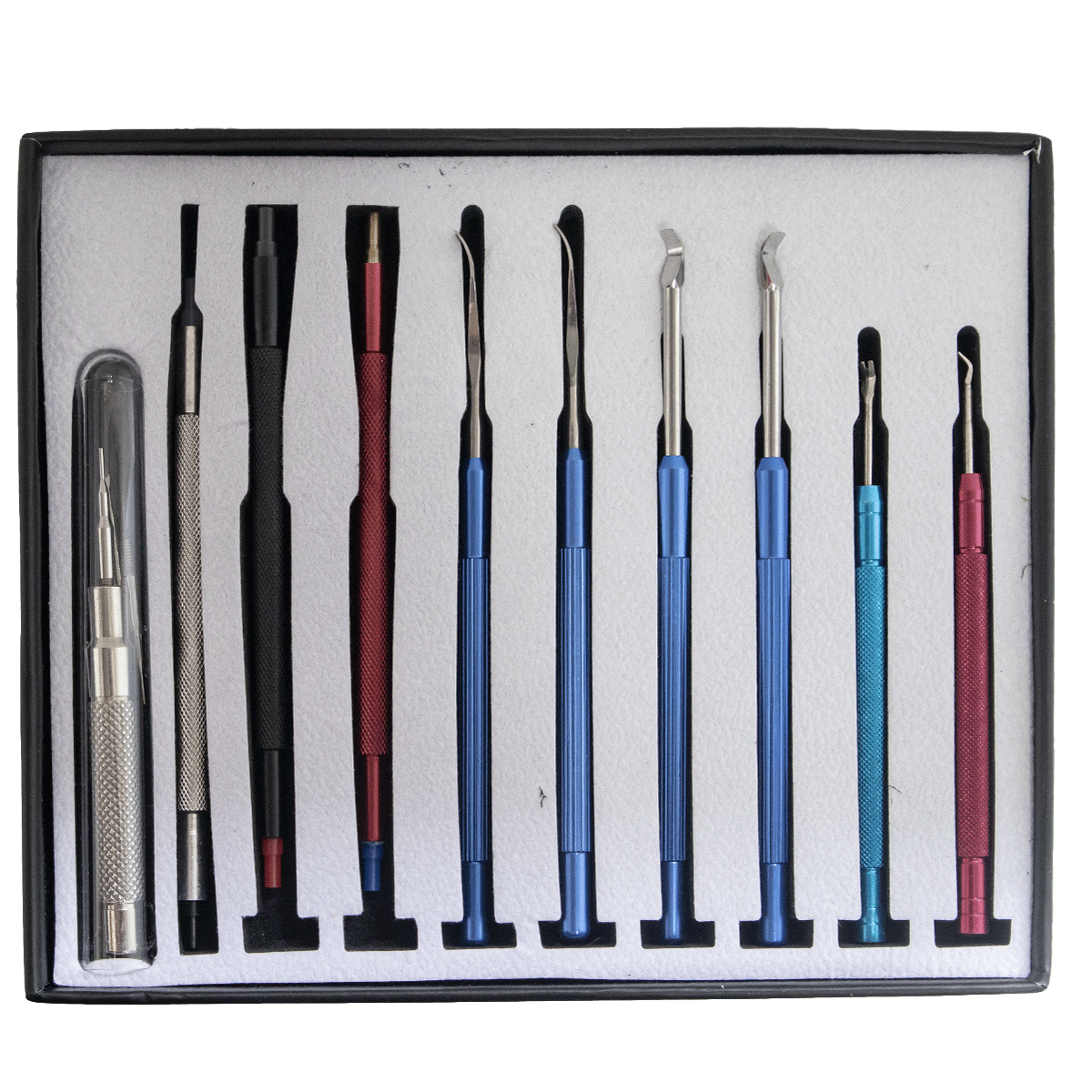 A1088-KIT DE PALAS PARA RELOJERIA PROFESIONAL 10 PIEZAS