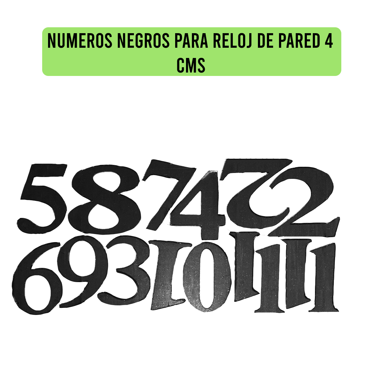 JG4NBK.4-NUMEROS NEGROS PARA RELOJ DE PARED 4 CMS