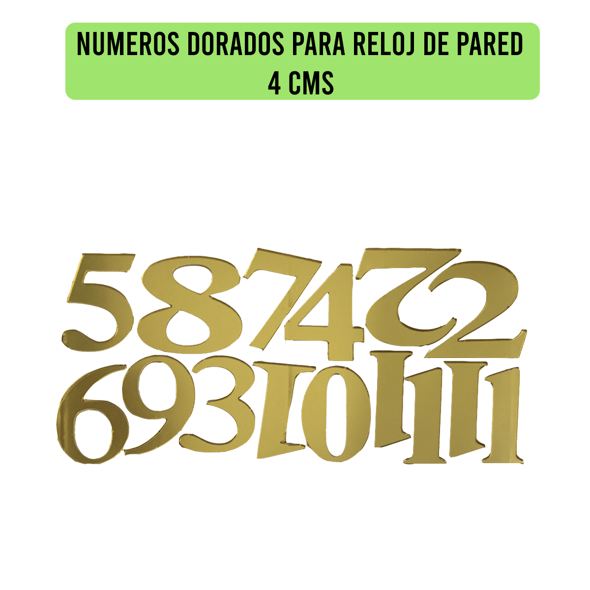 JG4NG.4-NUMEROS DORADOS PARA RELOJ DE PARED 4 CMS