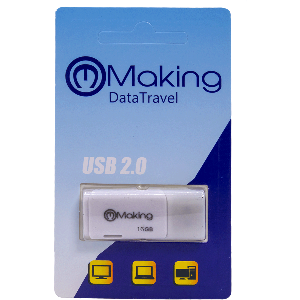 MKP.1USB.16GB.22-MEMORIA MAKING USB PLASTICA BLANCA 16GB 2.0