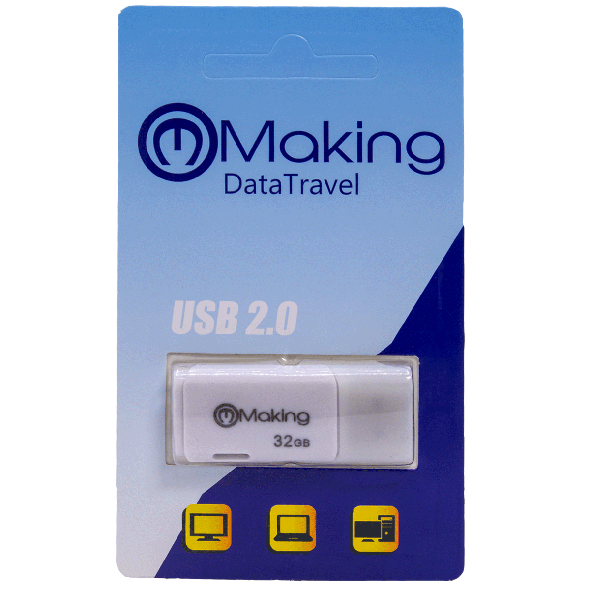 MKP.1USB.32GB.22-MEMORIA MAKING USB PLASTICA BLANCA 32GB 2.0