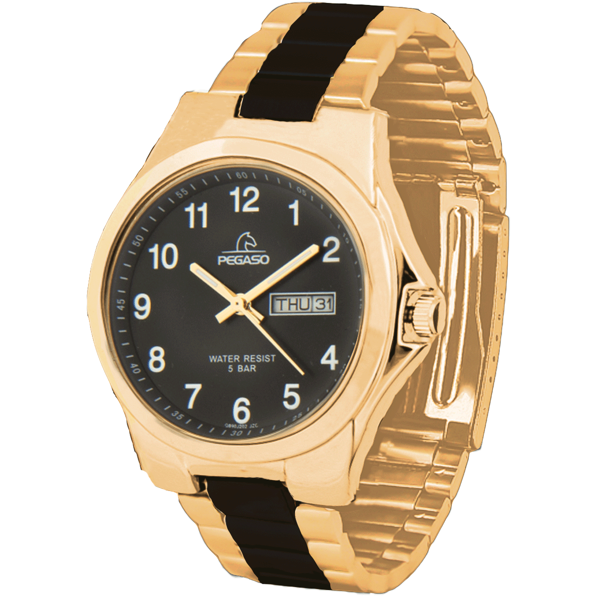 P6462GBK-RELOJ PEGASO P/M BIC. PAVONADO D/CALEND.-18012C