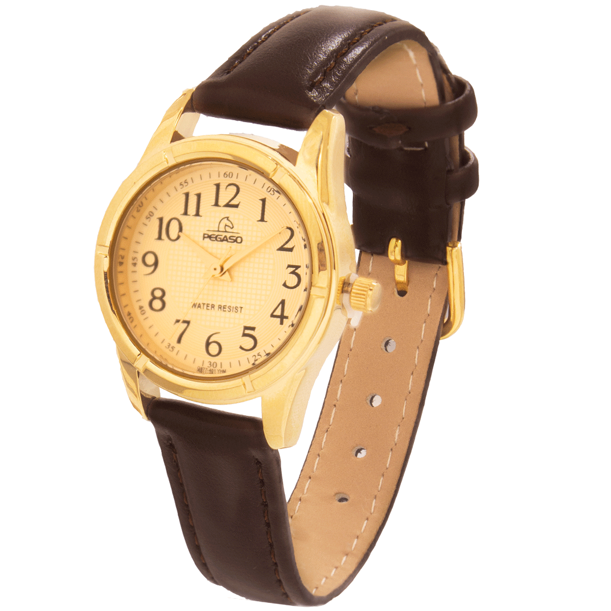 P6492G-RELOJ PEGASO CUERO DAMA CAJA DORADA-L021804A