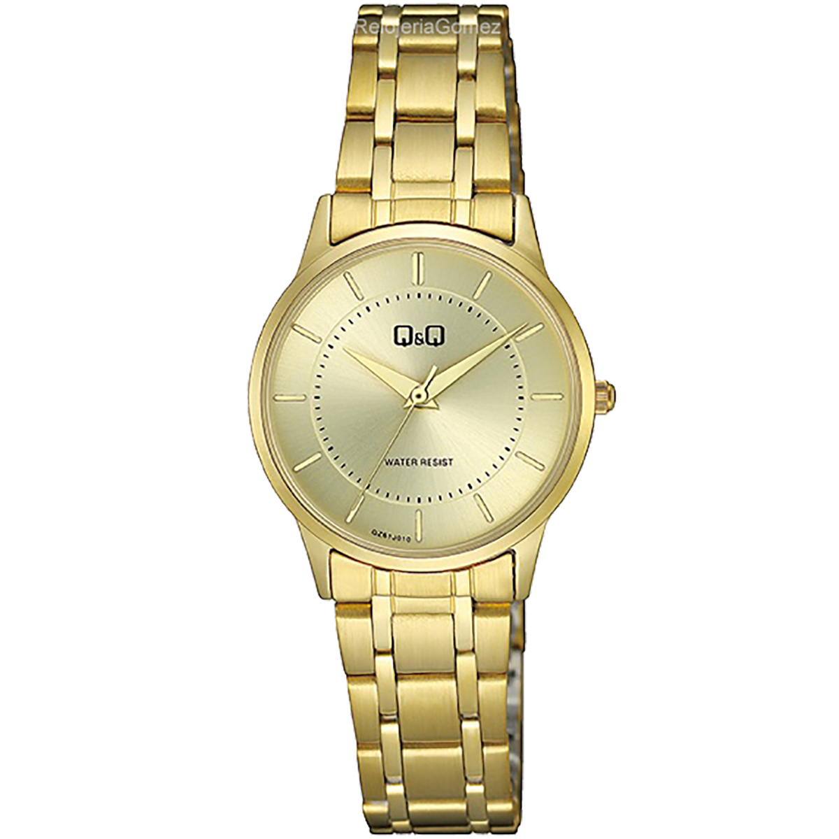 QZ61J-RELOJ Q&Q P/M ACERO DORADO DAMA-010Y