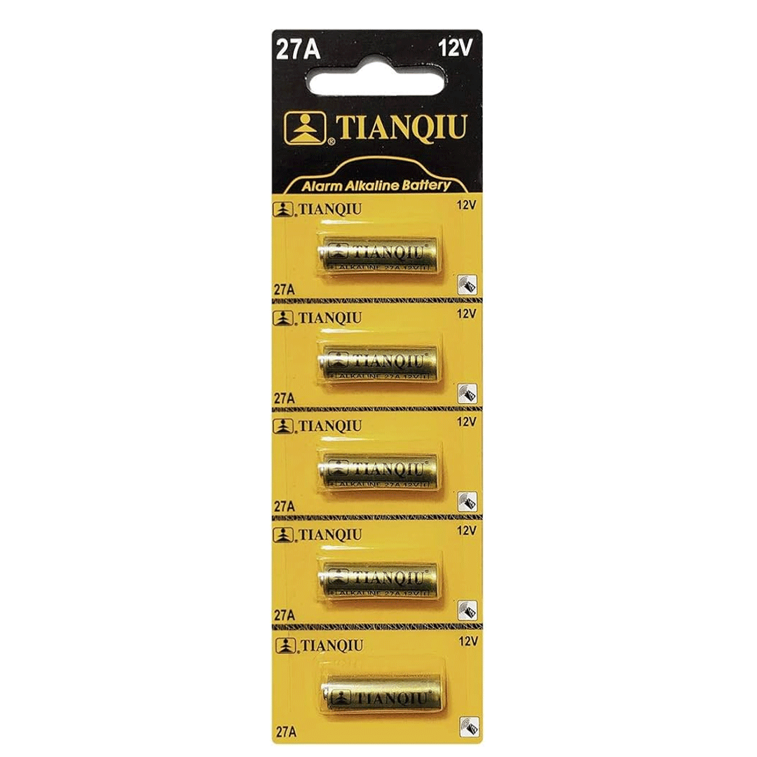 T27A-BATERIA TIANQIU ALCALINA 12 V. BLISTER X 5 UNIDADES