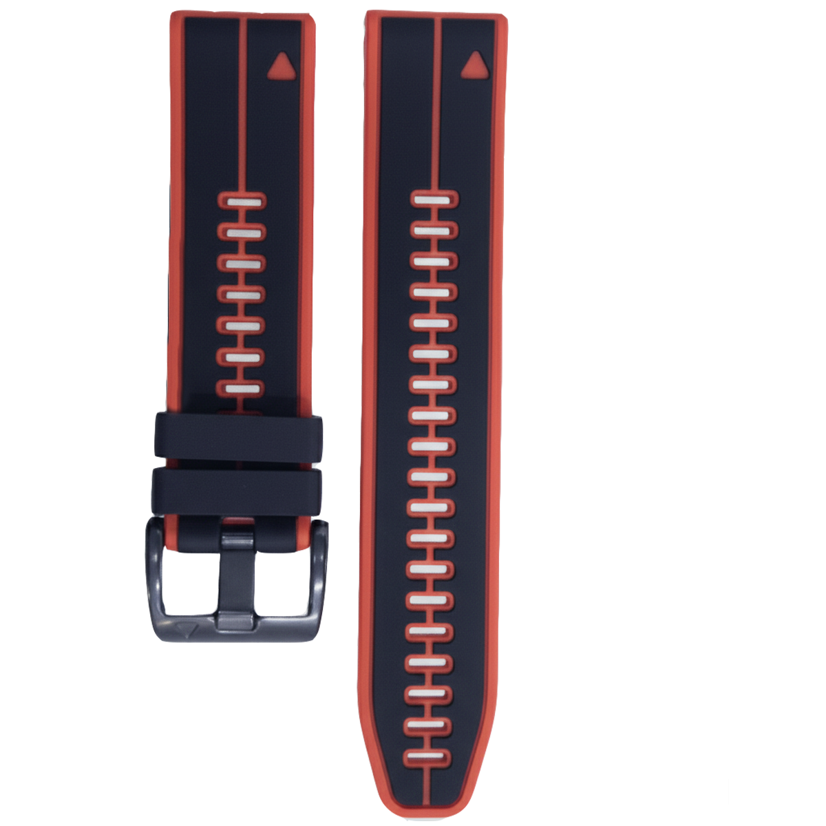 F6BK.22.0106-PULSO SILICONA GM. NEGRO  CON ROJO # 22