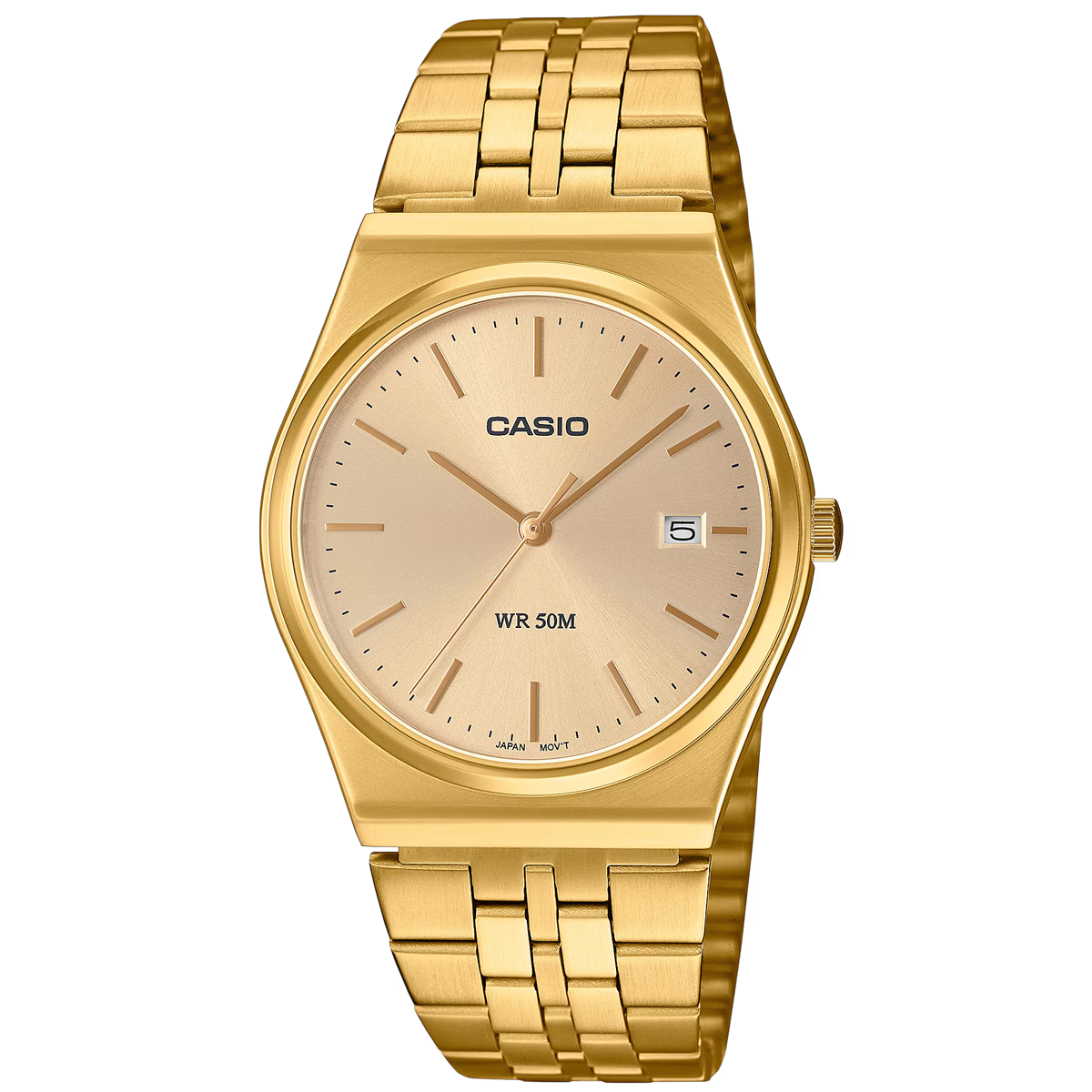 MTP-B145G-RELOJ CASIO P/M ACERO DORADO CALENDARIO HOMBRE-9AVDF