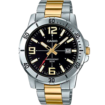 MTP-VD01SG-RELOJ CASIO P/M BICOLOR CALENDARIO 50M.-1BVU