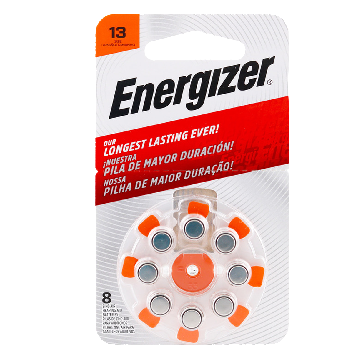 AZ13-8-BATERIA ENERGIZER DE AUDICION #13 BLISERT X 8 UNIDADES