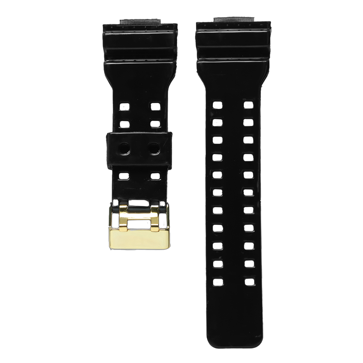 1010GP.16.1-PULSO PEGASO PU NEGRO MATE HEBILLA DORADA # 16