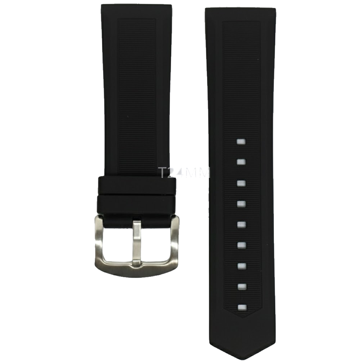 118SK.18.1-PULSOS SILICONA HEBILLA ACERO NEGRO #18