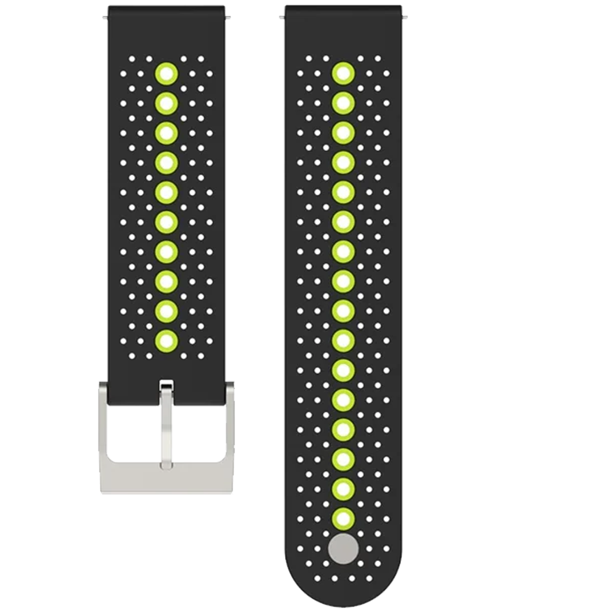 20DSK.20.0121-PULSO SILICONA PARA SMARTWATCH NEGRO CON VERDE #20