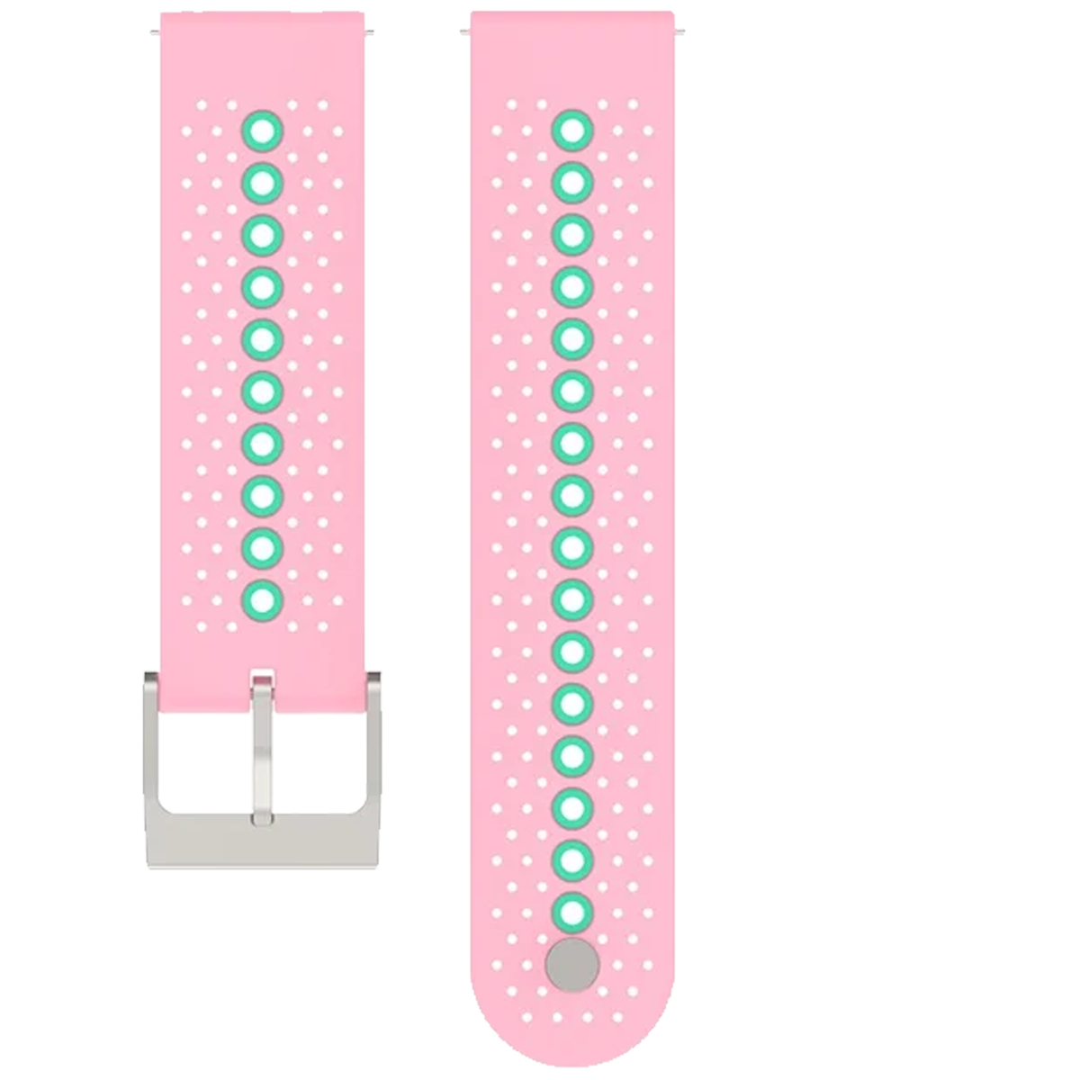 20DSK.20.149V-PULSO SILICONA PARA SMARTWATCH ROSADO CON VERDE AZUL #20