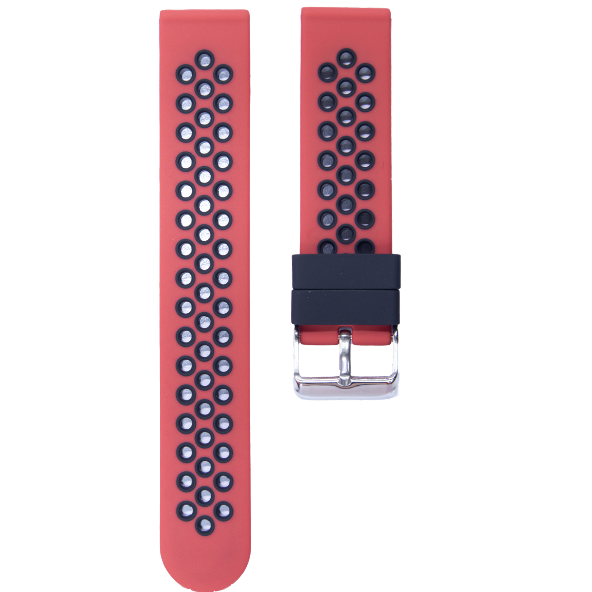 20SHSK.20.0106-PULSO SILICONA PARA SAMRTWATCH NEGRO CON ROJO #20