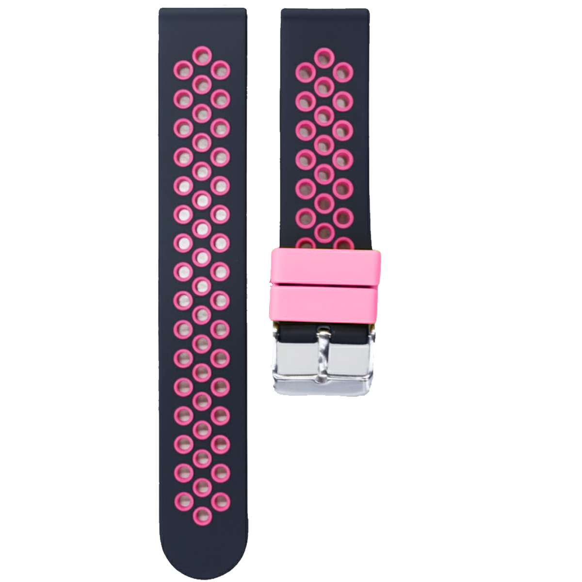 20SHSK.20.0114-PULSO SILICONA PARA SAMRTWATCH NEGRO CON ROSADO #20