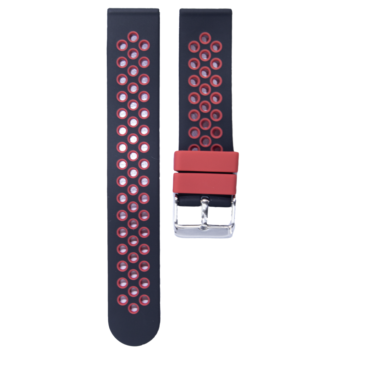 20SHSK.20.0601-PULSO SILICONA PARA SAMRTWATCH ROJO CON NEGRO #20