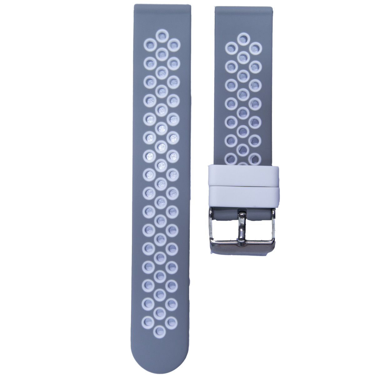 20SHSK.20.0722-PULSO SILICONA PARA SAMRTWATCH GRIS CON BLANCO #20