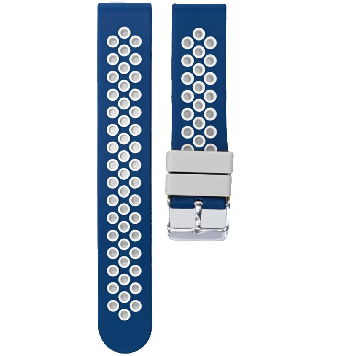 20SHSK.20.1622-PULSO SILICONA PARA SAMRTWATCH AZUL OSCURO BLANCO #20