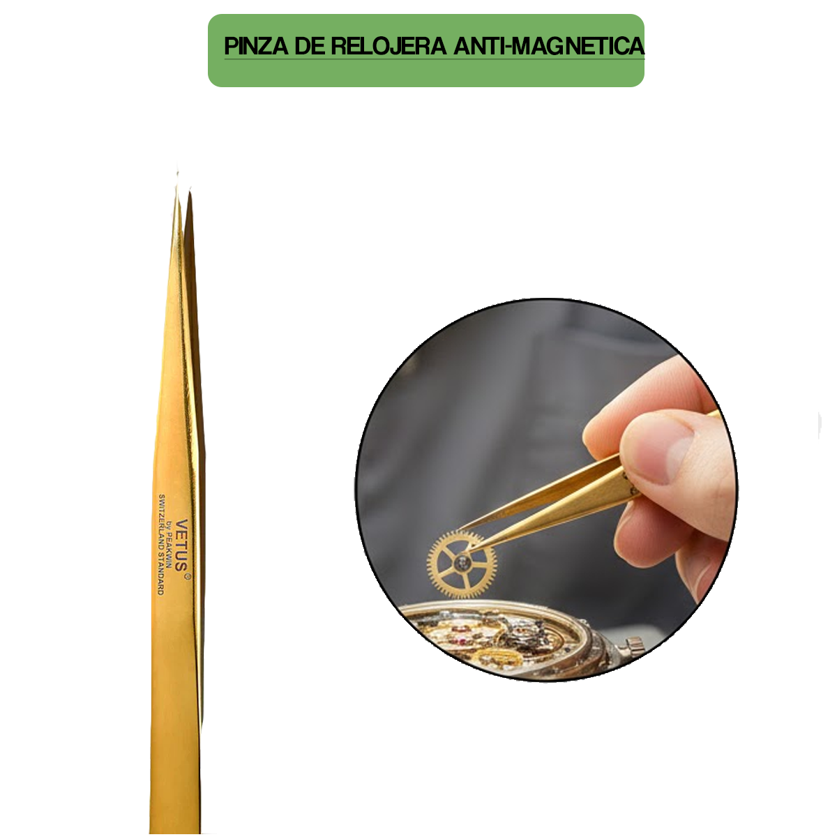27AA-PINZA DE RELOJERA ANTI-MAGNETICA