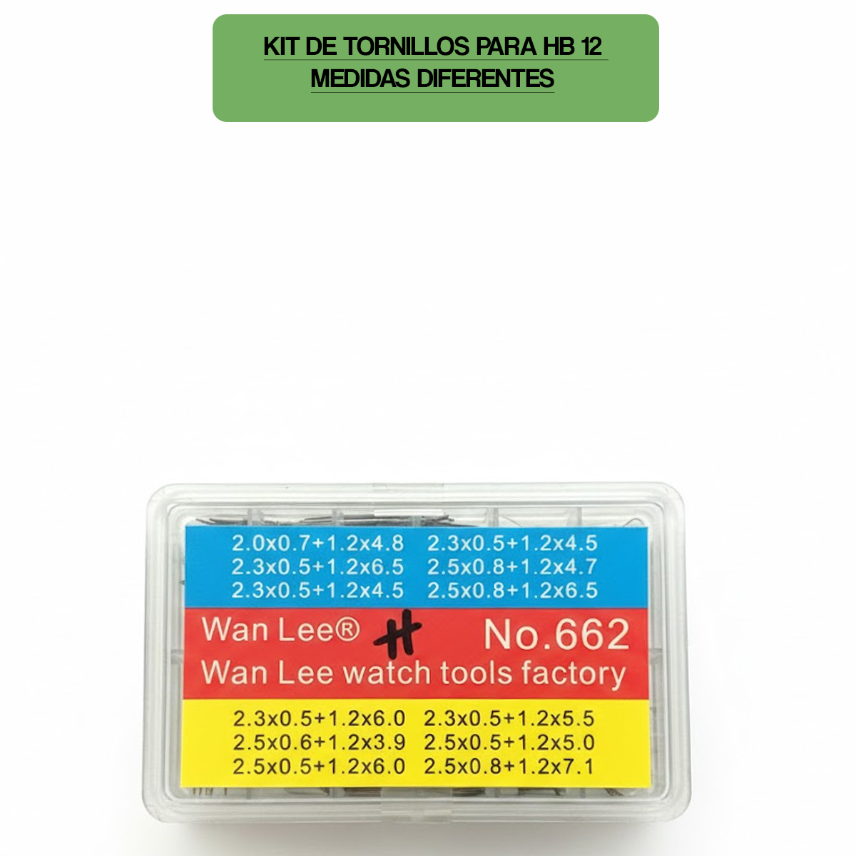662-KIT DE TORNILLOS PARA HB 12 MEDIDAS DIFERENTES-M12