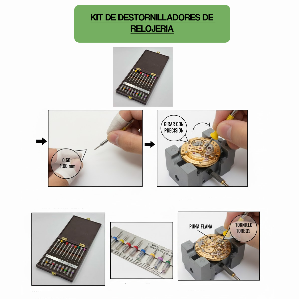8899-KIT DE DESTORNILLADORES DE RELOJERIA