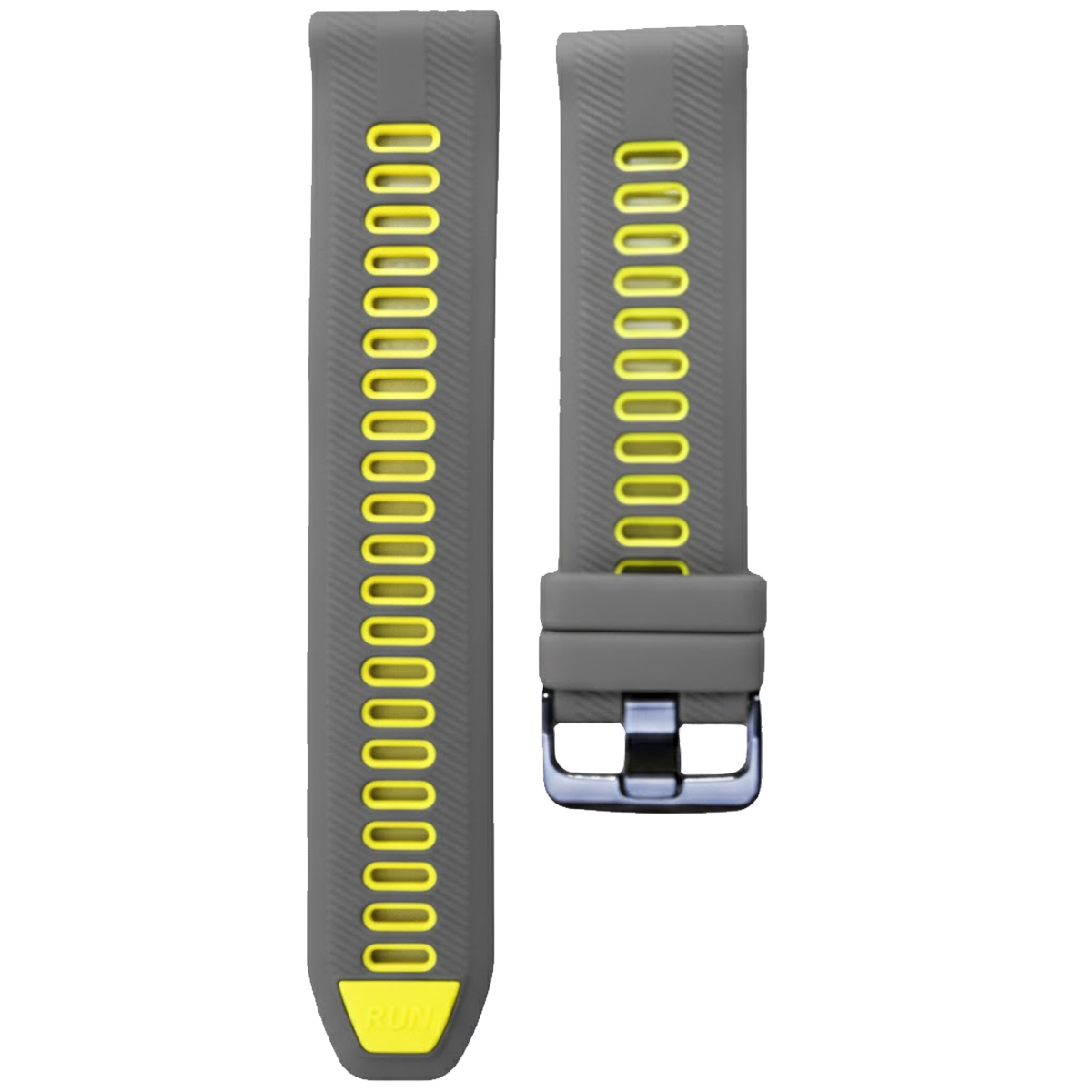 965SHBK.22.0710-PULSO SILICONA GRIS CON AMARILLO #22