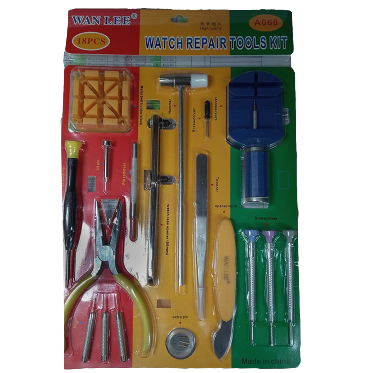 A068-KIT DE HERRAMIENTAS EN BLISTER