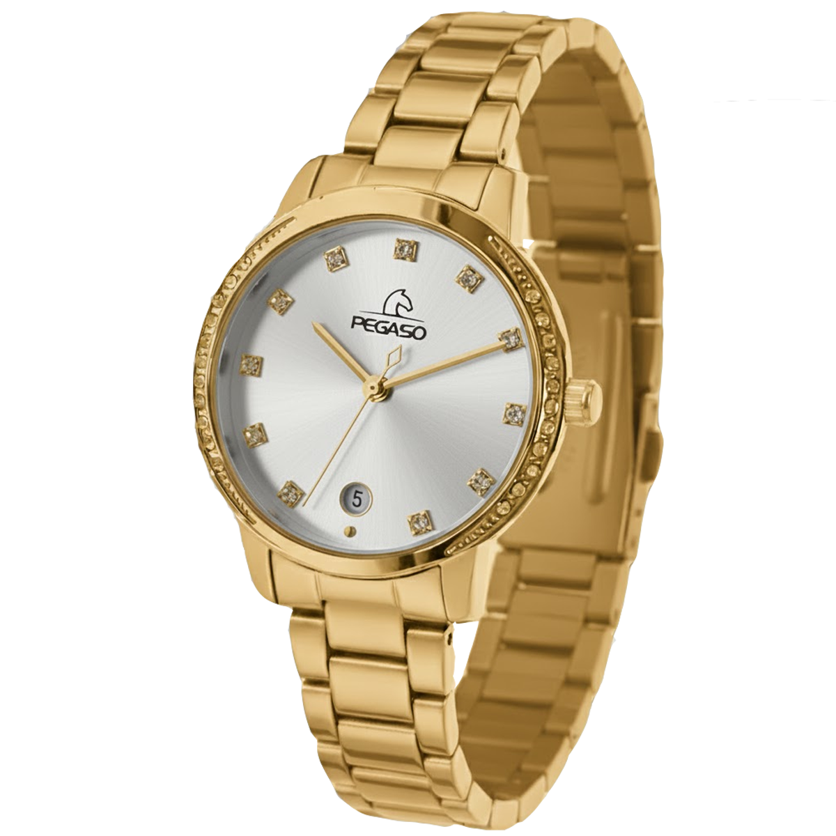 P6694G-RELOJ PEGASO P/M DORADO CALENDARIO DAMA-180701B