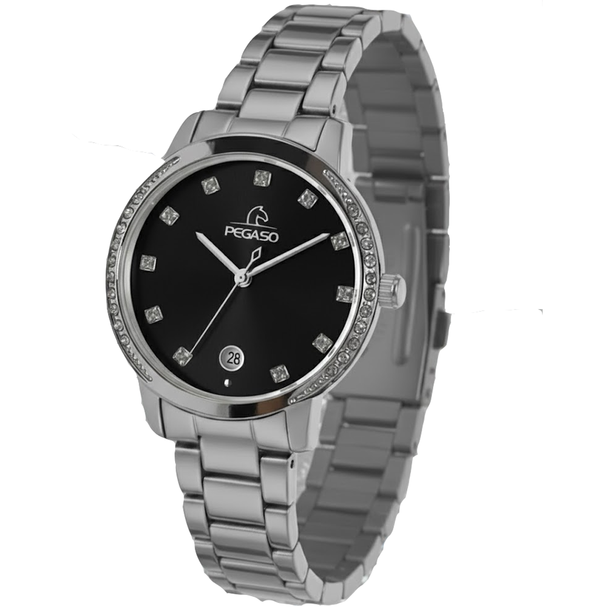 P6694S-RELOJ PEGASO P/M ACERO CALENDARIO DAMA-070101B