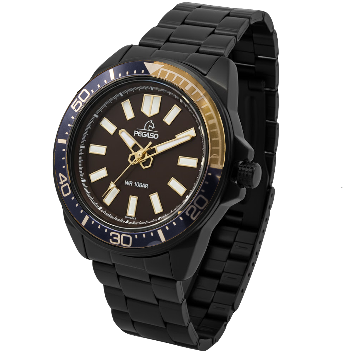 P6695BK-RELOJ PEGADO METALICO PAVONADO HOMBRE-010106A