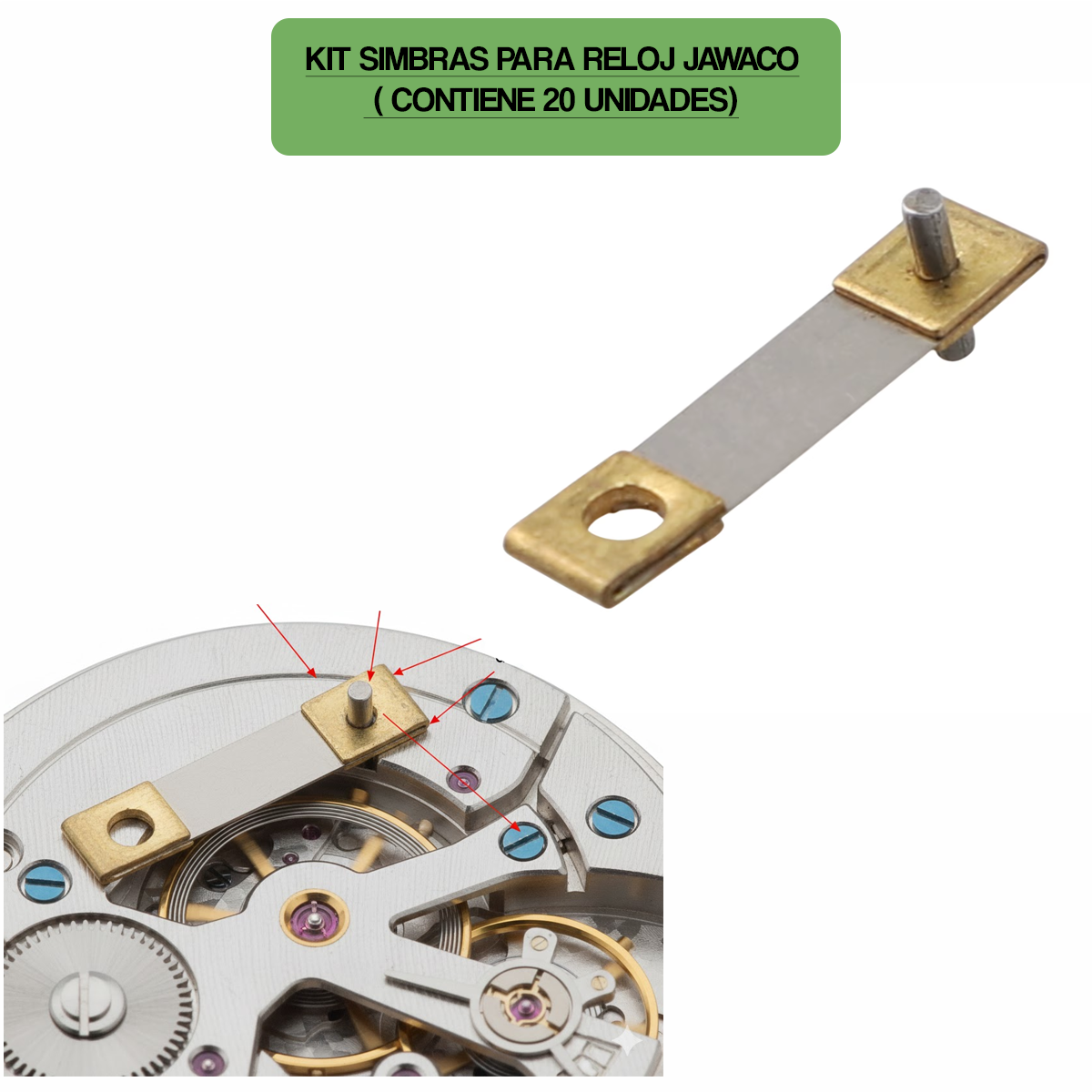 SIB-001-KIT SIMBRAS PARA RELOJ JAWACO ( CONTIENE 20 UNIDADES)