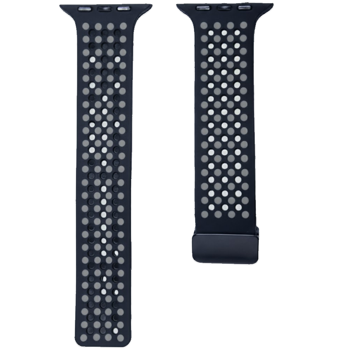 VN105MBK.35.0107-PULSO PEGASO SILICONA SMATWATCH NEGRO CON GRIS #35 CJA 42 AL 49