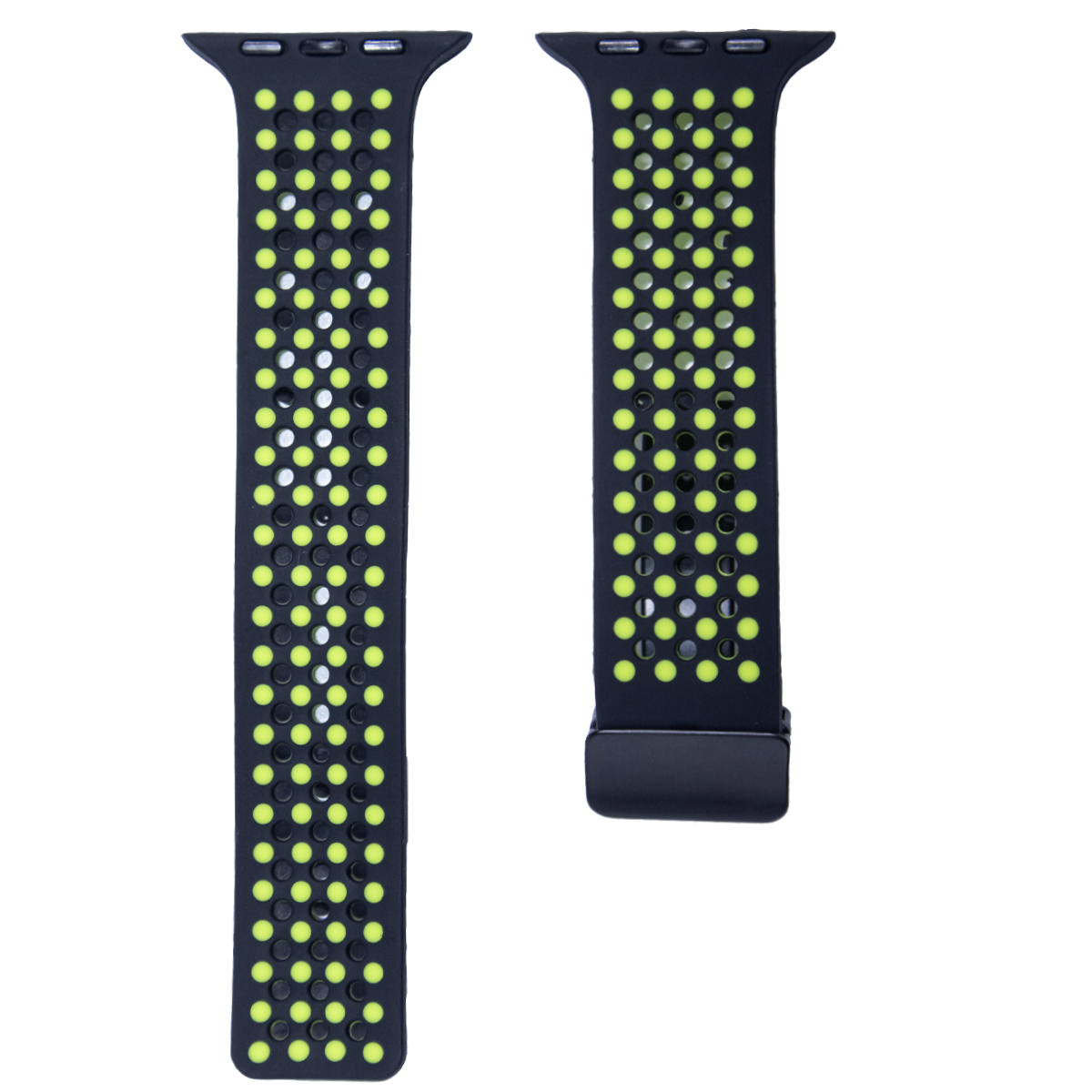 VN105MBK.35.0121-PULSO PEGASO SILICONA SMATWATCH NEGRO CON VERDE LIMON #35 CJA 42 AL 49