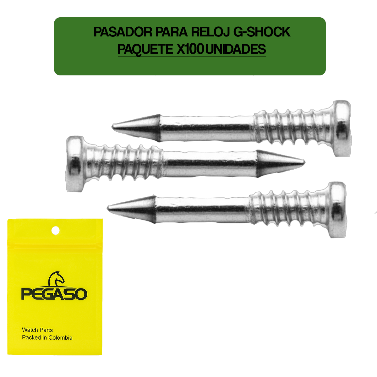 CB1.7X3.0X11-B100-PASADOR PARA RELOJ G-SHOCK PAQUETE X 100 UNIDADES