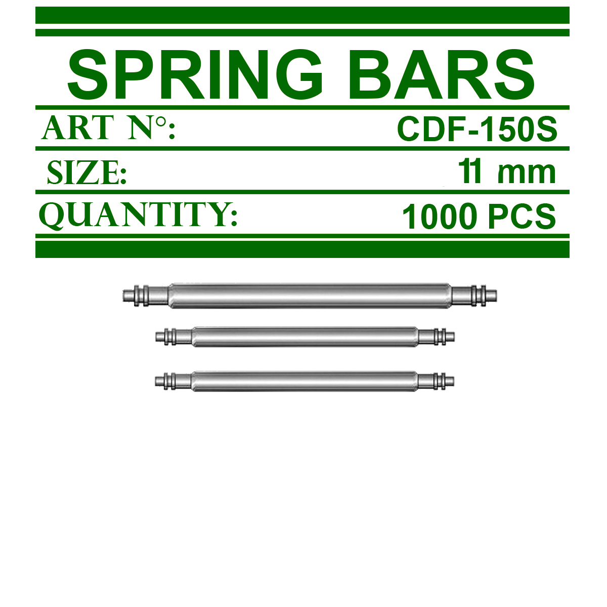 CDF-150S-11-PASADOR PARA RELOJ 150S ACERO #11 EN BOLSA POR 1.000 UNIDADES-B1000