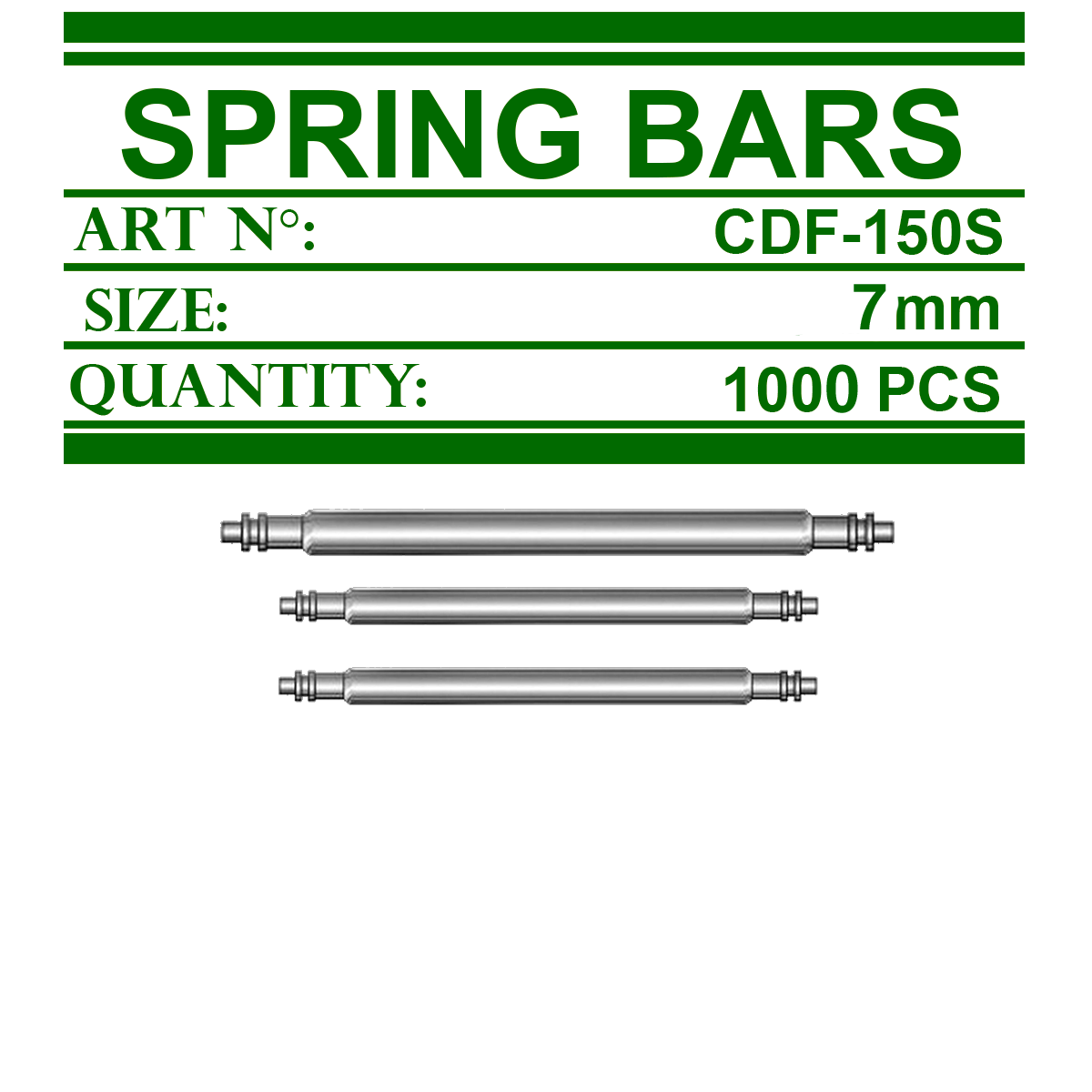 CDF-150S-7-PASADOR PARA RELOJ 150S ACERO #7 EN BOLSA POR 1.000 UNIDADES-B1000