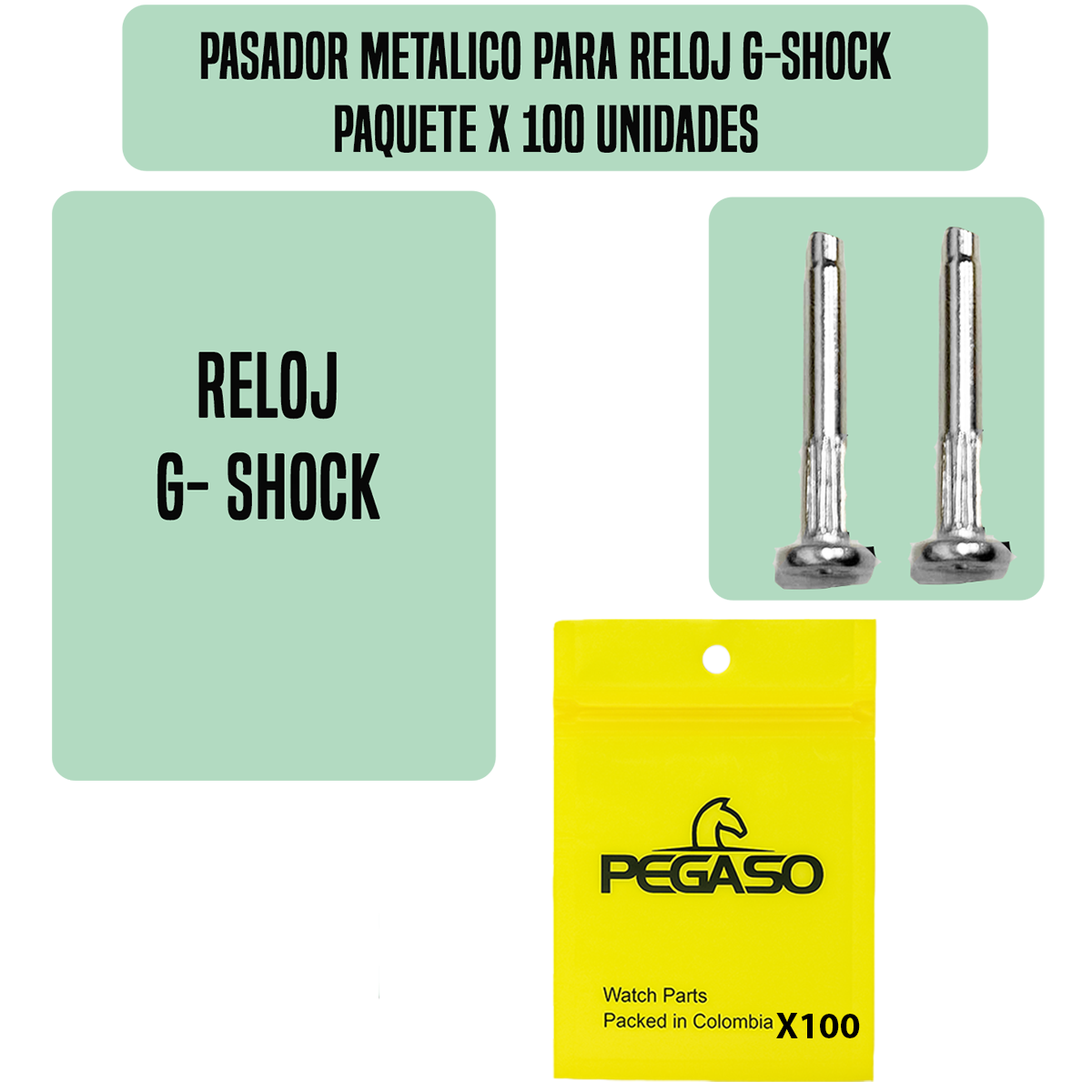 P1.8X4.0X14-B100-PASADOR PARA RELOJ G-SHOCK PAQUETE X 100 UNIDADES