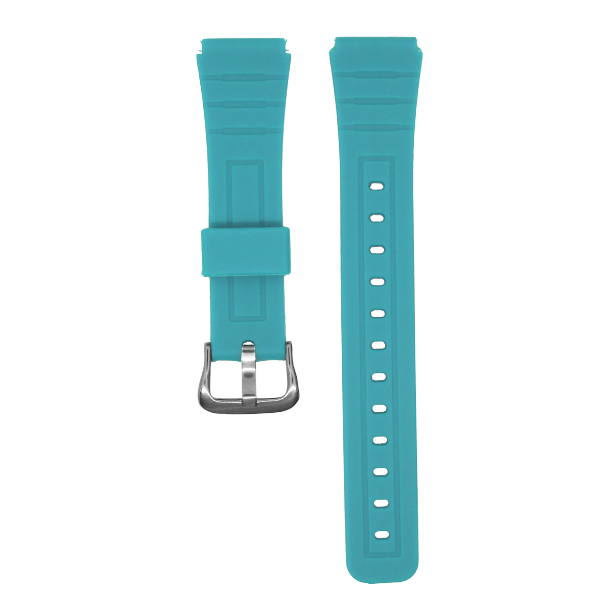 283SP.18.9-PULSO PU F-91 HEBILLA ACERO AZ/TURQ. #18