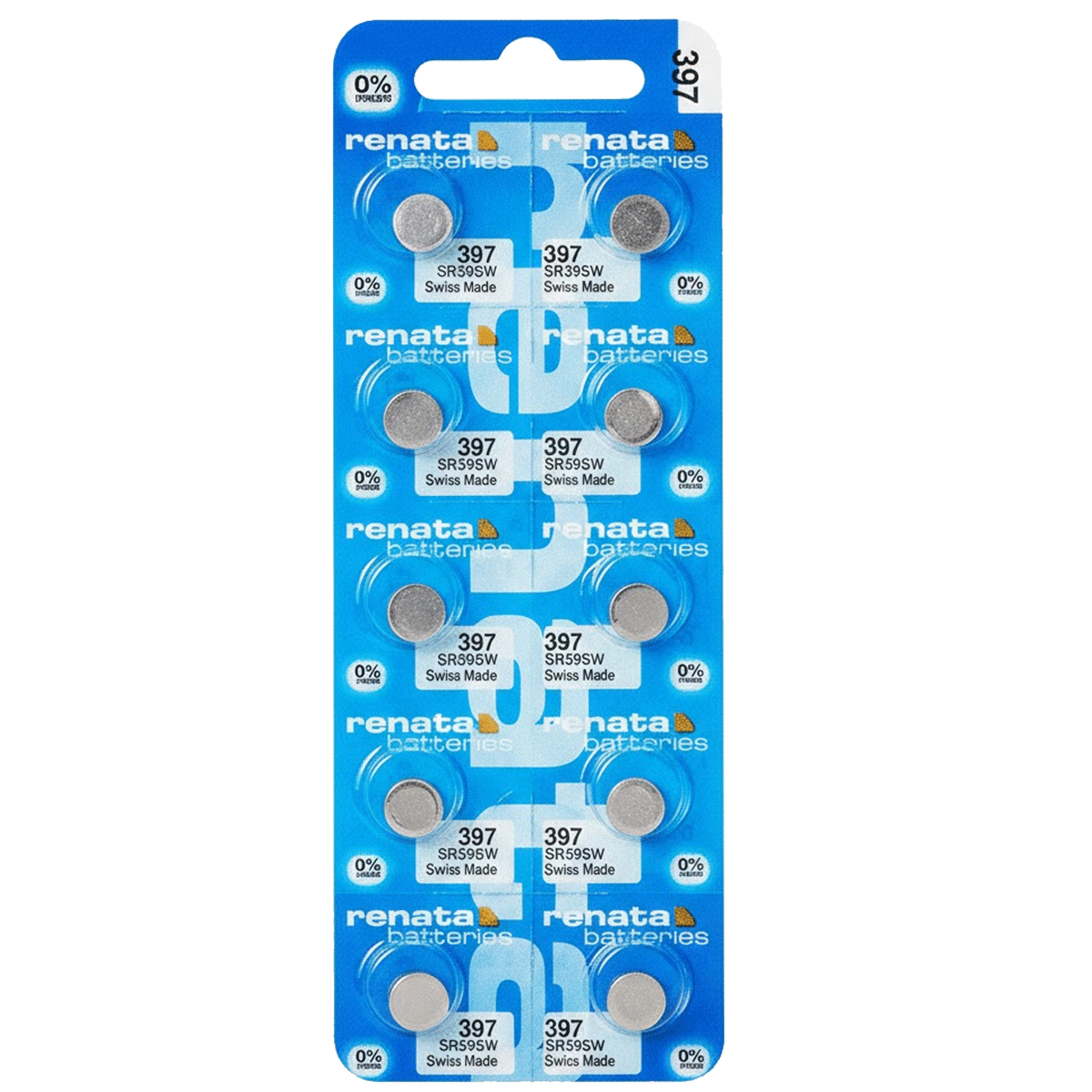 397-BATERIA RENATA IXIDO DE PLATA BL X 10 ( 726 )