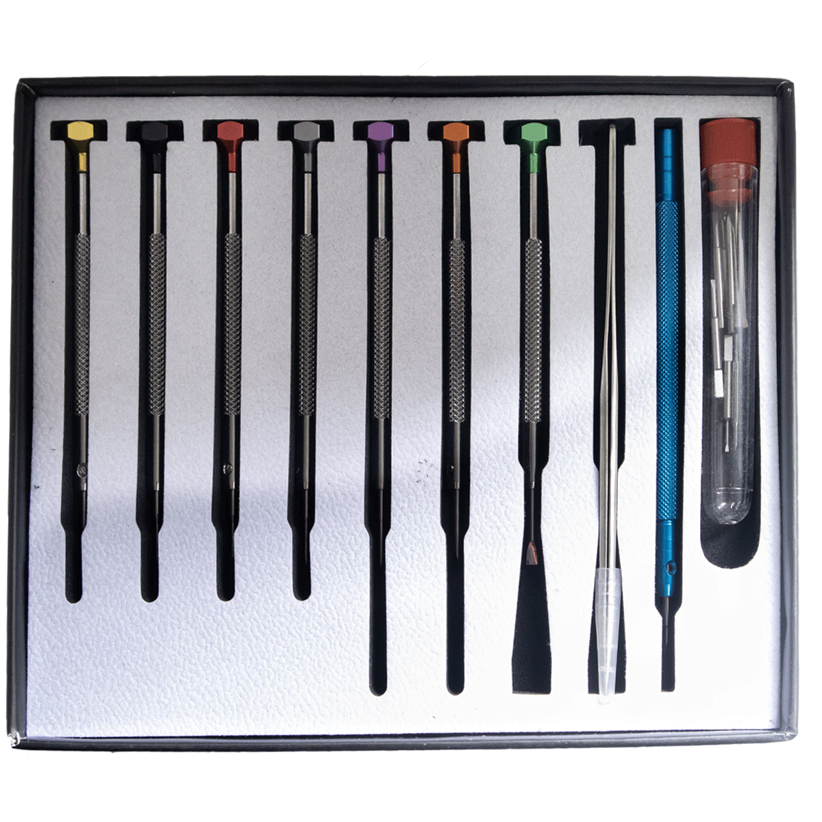 A1088B-KIT WAN LEE DE DESTORNILLADORES PROFESIONAL PARA RELOJERO 10 PIEZAS