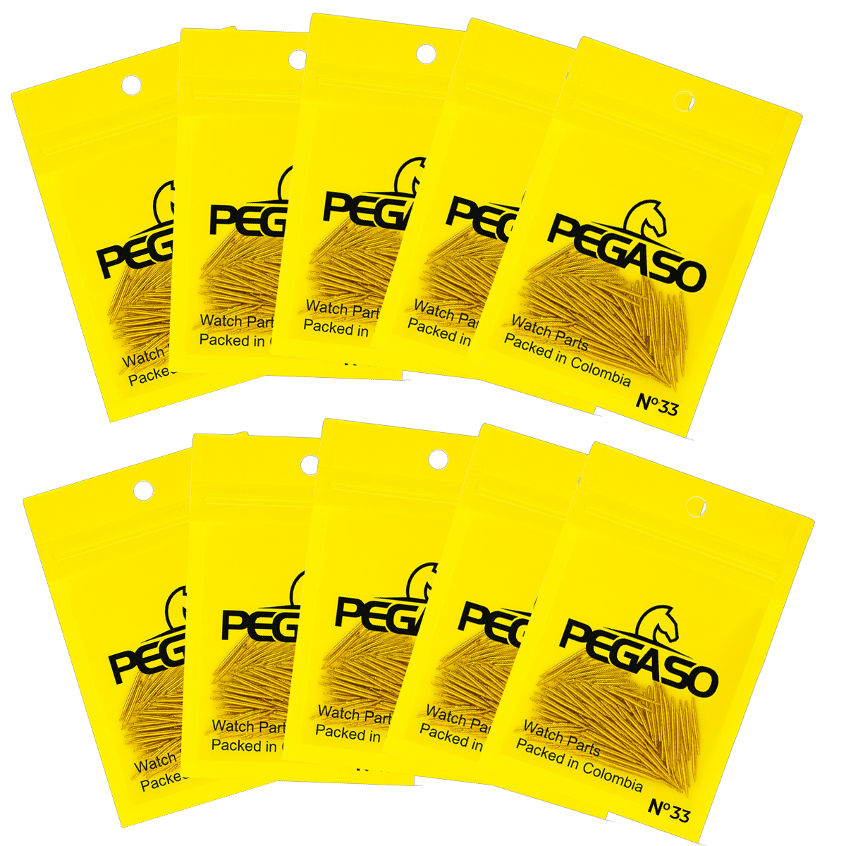 CDF-150S-33-B100X10-PASADOR PARA RELOJ DE ACERO 150S PAQ.X 10 BOLSAS DE 100 UNIDADES #33