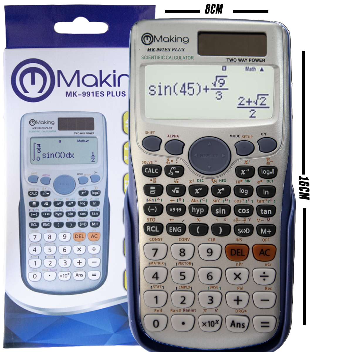 MK-991ESPLUS-CALCULADORA MAKING CIENTIFICA 417 FUNCIONES TWO POWER