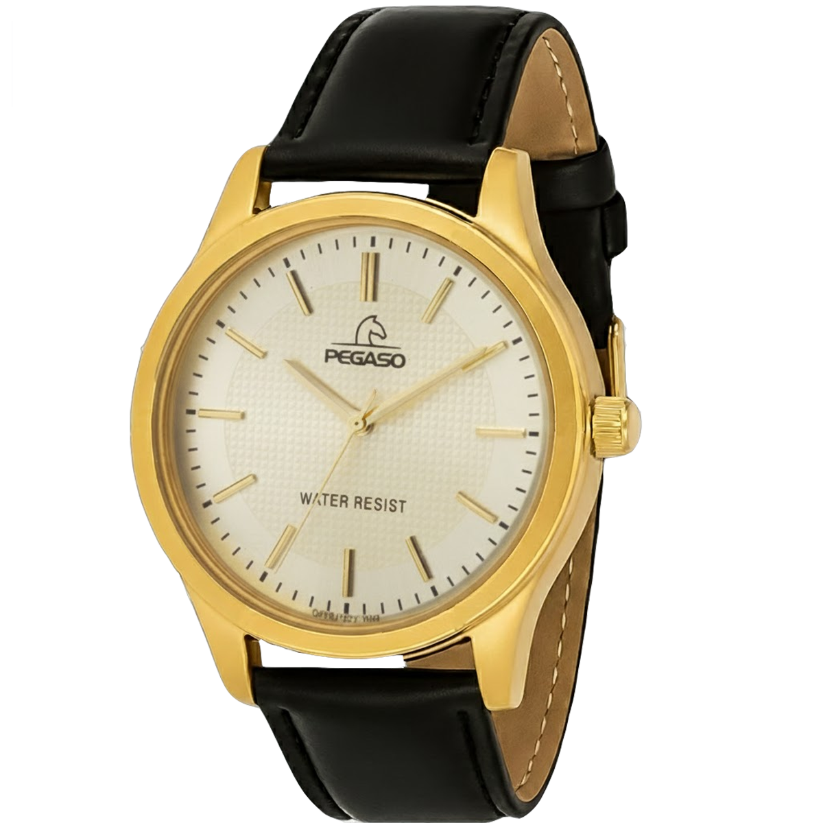 P6521G-RELOJ PEGASO CUERO HOMBRE CAJA DORADA-L011801A